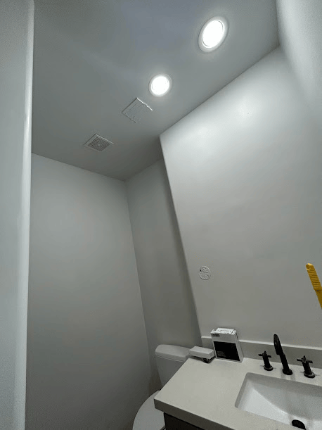 Bathroom with new paint and modern fixtures