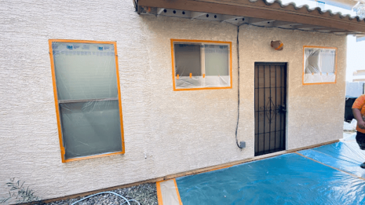 House exterior with new paint and windows