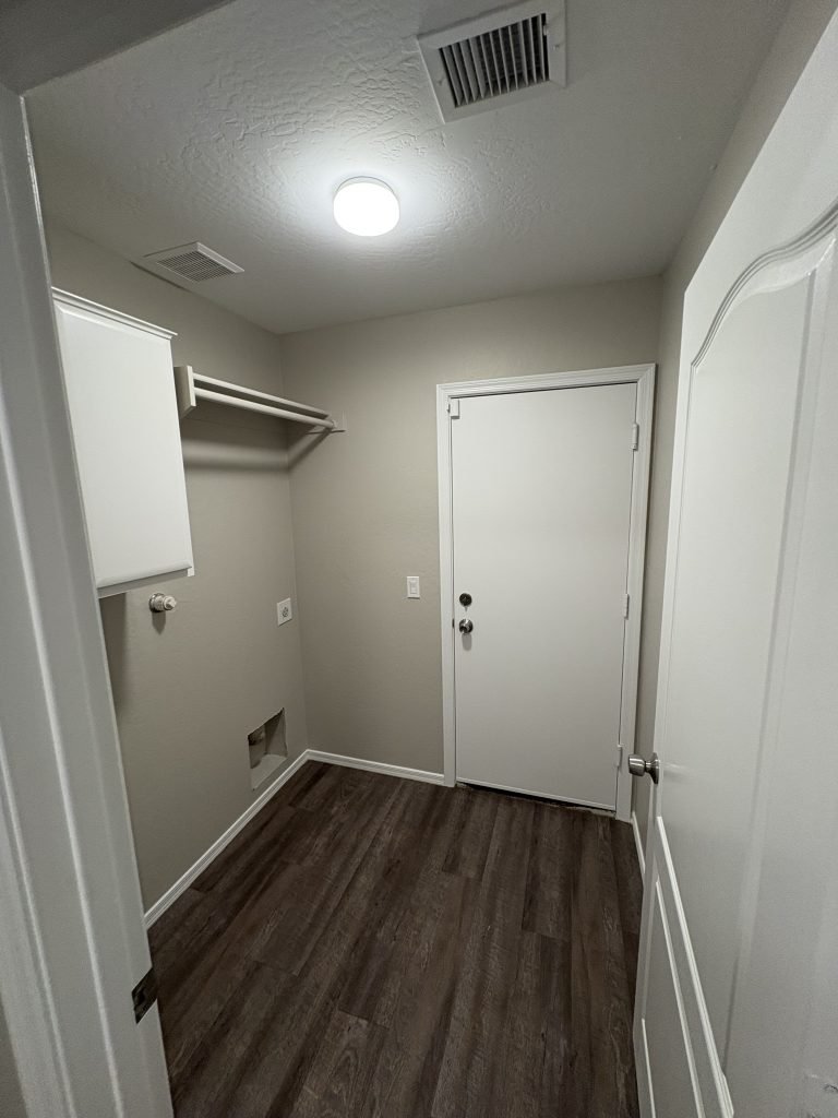 Freshly painted wall in a modern color