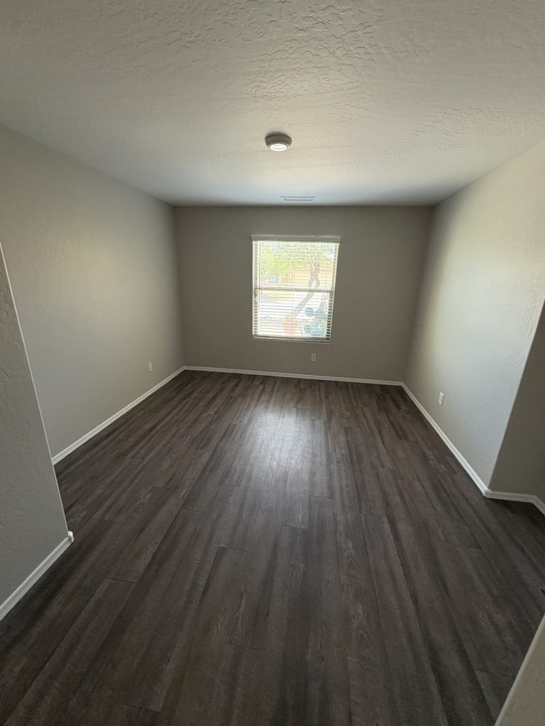 Freshly painted wall in a modern color